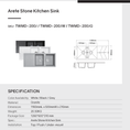 Load image into Gallery viewer, Upgrade your kitchen with the Carysil white granite stone double bowl kitchen sink. Measuring 1150x500mm, this sink combines durability with elegance. Shop now at Ezymall!-Kitchen Sink-Ezymall AU