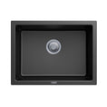 Load image into Gallery viewer, The Carysil granite stone single bowl kitchen sink in black, sized 610*457mm, offers a blend of style and resilience. Perfect for any modern kitchen. Available at Ezymall.-Kitchen Sink-Ezymall AU