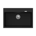 Load image into Gallery viewer, The Carysil granite stone single bowl kitchen sink in black, sized 780x510x220mm, offers a blend of style and resilience. Perfect for any modern kitchen. Available at Ezymall.-Kitchen Sink-Ezymall AU
