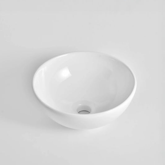 CLAYA bowl 33 ceramic above counter basin 330mm round matte white – view 2