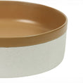 Load image into Gallery viewer, CLAYA Colour Plus-37 above counter basin with matte light brown interior and natural white exterior. Premium ceramic 370mm basin for modern bathroom vanities.-Basin Sink-Ezymall AU