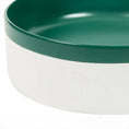 Load image into Gallery viewer, CLAYA Colour Plus-37 above counter basin with matte green interior and natural white exterior. Premium ceramic 370mm basin for modern bathroom vanities.-Basin Sink-Ezymall AU