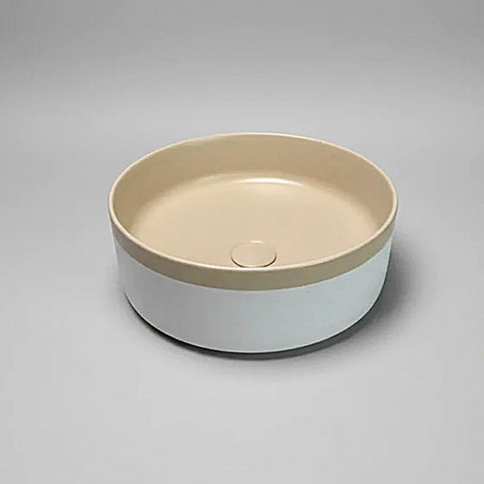 CLAYA colour plus 37 ceramic above counter basin peach fuzz – view 2