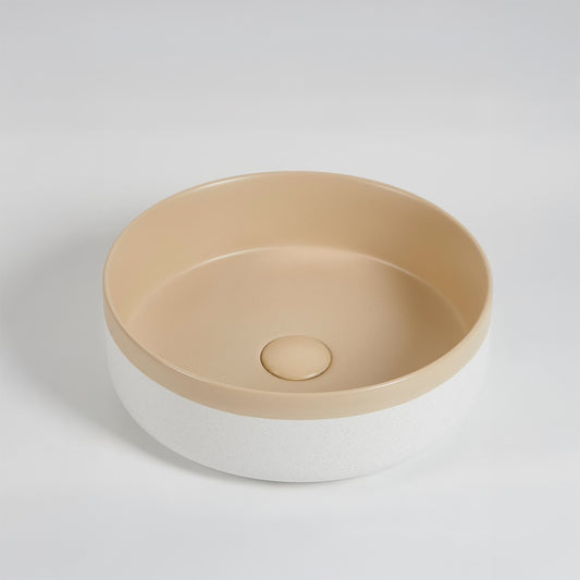 CLAYA colour plus 37 ceramic above counter basin peach fuzz