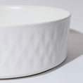 Load image into Gallery viewer, CLAYA Diamond-36 above counter basin with diamond textured exterior in matte white ceramic. 360mm round basin for modern bathrooms.-Basin Sink-Ezymall AU