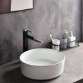 Load image into Gallery viewer, CLAYA Diamond-36 above counter basin with diamond textured exterior in matte white ceramic. 360mm round basin for modern bathrooms.-Basin Sink-Ezymall AU