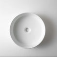 Load image into Gallery viewer, CLAYA Lucid-40 above counter basin in gloss white ceramic. 400mm round basin for modern bathrooms.-Basin Sink-Ezymall AU