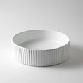 Load image into Gallery viewer, CLAYA Lucid-40 above counter basin in gloss white ceramic. 400mm round basin for modern bathrooms.-Basin Sink-Ezymall AU
