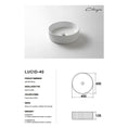 Load image into Gallery viewer, CLAYA Lucid-40 above counter basin in gloss white ceramic. 400mm round basin for modern bathrooms.-Basin Sink-Ezymall AU