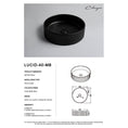 Load image into Gallery viewer, CLAYA Lucid-40 above counter basin in matte black ceramic. 400mm round basin for modern bathrooms.-Basin Sink-Ezymall AU