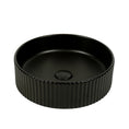 Load image into Gallery viewer, CLAYA Lucid-40 above counter basin in matte black ceramic. 400mm round basin for modern bathrooms.-Basin Sink-Ezymall AU