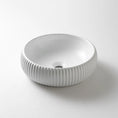 Load image into Gallery viewer, CLAYA Lucid-42 above counter basin in gloss white ceramic. 420mm round bowl basin for modern bathroom vanities.-Basin Sink-Ezymall AU