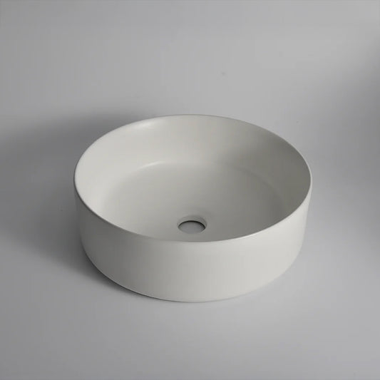 CLAYA luna 36 above counter round basin matte white
