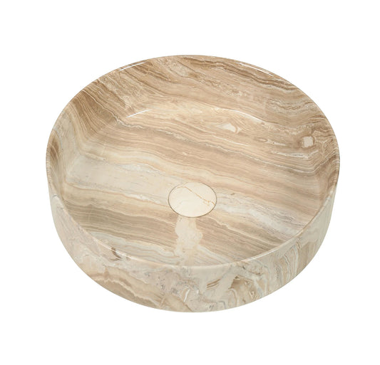 CLAYA marvane 40 ceramic above counter basin gloss stone marble