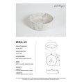 Load image into Gallery viewer, CLAYA Mira 40 above counter basin in matte white Carrara marble look. 400mm round ceramic basin with non-overflow design for modern bathrooms.-Basin Sink-Ezymall AU
