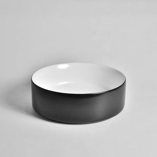 CLAYA nova 36 round ceramic above counter basin matte white – view 2