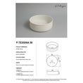 Load image into Gallery viewer, CLAYA P-Tessina 38 above counter basin with textured matte white finish. 385mm round ceramic basin for modern bathroom spaces.-Basin Sink-Ezymall AU