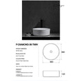 Load image into Gallery viewer, CLAYA Polar-36 diamond textured basin with matte white finish. 360mm round ceramic basin for modern bathroom spaces.-Basin Sink-Ezymall AU