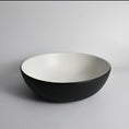 Load image into Gallery viewer, CLAYA Polar-Wavy-40 basin with textured matte black finish. 400mm round ceramic basin for modern bathroom spaces.-Basin Sink-Ezymall AU