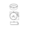 Load image into Gallery viewer, CLAYA Serra-40 above counter basin with matte stone marble look finish. 405mm round ceramic basin for modern bathroom vanities.-Basin Sink-Ezymall AU
