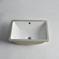Load image into Gallery viewer, CLAYA UM-465 under counter basin in gloss white ceramic. 465mm undermount basin with overflow for modern bathroom vanities.-Basin Sink-Ezymall AU