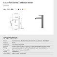 Load image into Gallery viewer, Lucid Pin tall mixer specification sheet
