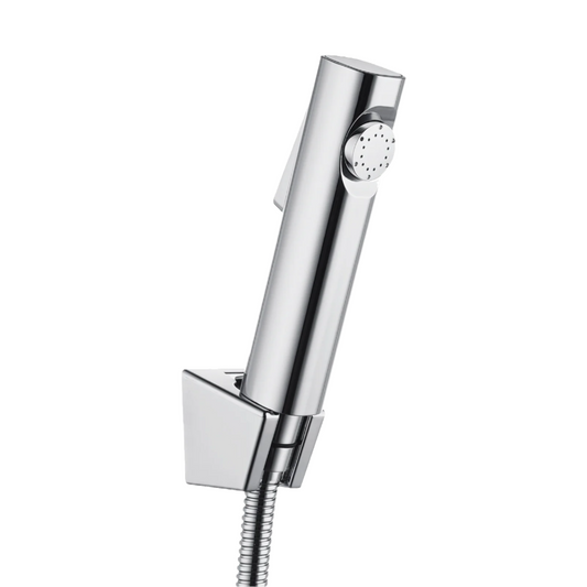 Complete bidet spray set with brass diverter in chrome – product view 2