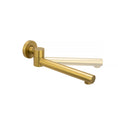 Load image into Gallery viewer, Solid Brass Basin/Bath Swivel Wall Spout Round - Brushed Brass Gold