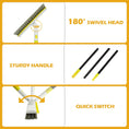 Load image into Gallery viewer, Clean smarter with the DALIPER 2-in-1 floor scrub brush. Long handle, 180° rotating head & built-in squeegee for tiles, bathrooms, kitchens & decks.-Cleaning Products-Ezymall AU