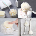 Load image into Gallery viewer, Double-Sided Rotating Bath Brush with Loofah and Bristle Head – alternate view 3