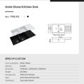 Load image into Gallery viewer, The Granite Arete Stone Double Bowl Kitchen Sink features a drain board and measures 1160x500x200mm. Its white finish adds a touch of elegance to your kitchen. Durable and functional.-Kitchen Sink-Ezymall AU