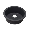 Load image into Gallery viewer, The Granite Arete Stone Round Single Bowl Kitchen Sink in Black (460mm) offers a blend of elegance and resilience. Its round design adds a modern touch to your kitchen. Shop now at Ezymall Australia for quality kitchen solutions.-Kitchen Sink-Ezymall AU
