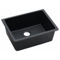 Load image into Gallery viewer, The Granite Arete Stone Single Bowl Kitchen Sink in Black (635*469mm) combines durability with a sleek design. Its rectangular design adds a modern touch to your kitchen. Shop now at Ezymall Australia for quality kitchen solutions.-Kitchen Sink-Ezymall AU