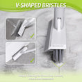 Load image into Gallery viewer, IVYROLL 2-in-1 Grout Brush with Long Handle, V-Shaped Bristles & Squeegee Brush – alternate view 2
