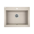 Load image into Gallery viewer, Laveo Komodo beige granite stone single bowl kitchen sink. Dimensions: 490x550x220mm. Stylish and durable. Upgrade your kitchen with Ezymall Australia!-Kitchen Sink-Ezymall AU