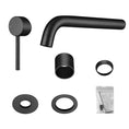 Load image into Gallery viewer, Solid brass wall spout mixer, minimalistic. Modern matte black tapware for bathroom and kitchen installations.-Spout Mixer-Ezymall AU