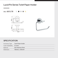Load image into Gallery viewer, This stainless steel toilet paper holder features a black finish. The LUCID PIN design offers a sleek and modern look, perfect for any contemporary bathroom.-Toilet Paper Holder-Ezymall AU