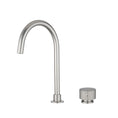 Load image into Gallery viewer, MOON brushed nickel swivel basin mixer made from solid brass with ceramic cartridge. WELS 5 Star rated, Watermark approved tap for modern bathrooms.-Basin Mixer-Ezymall AU