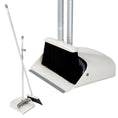 Load image into Gallery viewer, Dolanx Long Handle Broom and Dustpan Set with Convertible Height with Foldable Dustpan - White