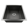 Load image into Gallery viewer, Stainless Steel Round Corner Handmade Single Bowl Kitchen Sink 440*440*205mm- Gunmetal Dark Grey