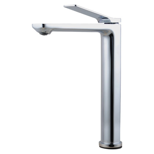 RUSHY solid brass tall basin mixer chrome silver – view 2