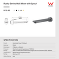 Load image into Gallery viewer, Complete your basin setup with the RUSHY Brushed Nickel solid brass spout. Its durable construction and elegant finish add a touch of sophistication. Available at Ezymall!-Spout-Ezymall AU