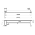 Load image into Gallery viewer, Enhance your bathroom with the RUSHY Stainless Steel 600mm Double Towel Rail in Black. This durable and stylish towel rail provides ample space for your towels. Fast shipping Australia wide.-Towel Rail-Ezymall AU