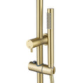 Load image into Gallery viewer, Premium solid brass shower rail set with overhead shower, handheld spray, diverter, flexible wall elbow and 3 Star WELS water efficiency.-Shower Station-Ezymall AU