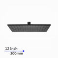 Load image into Gallery viewer, Experience a luxurious shower with this 300mm square shower head in black stainless steel. Its sleek design provides a modern touch to any bathroom. Enjoy full coverage.-Shower Head-Ezymall AU