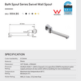 Load image into Gallery viewer, Upgrade your bathroom with this solid brass swivel wall spout in black. Its round design adds a touch of elegance to any basin or bath. Durable, stylish, and easy to install.-Swivel Spout-Ezymall AU