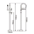 Load image into Gallery viewer, Enhance your bathroom with our Solid Brass Freestanding Handheld Shower Head & Swivel Spout Tap in Gunmetal Grey. Stylish and durable. Fast shipping across Australia.-Freestanding Shower Station-Ezymall AU