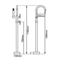 Load image into Gallery viewer, Solid Brass Freestanding Handheld Shower Head & Swivel Spout Tap - Light Brushed Brass – alternate view 5