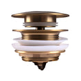 Load image into Gallery viewer, Upgrade your bathtub with a Solid Brass Mushroom Pop Up Waste in Brushed Brass Gold. Durable, stylish, and easy to install. Shop now at Ezymall Australia!-Sink Waste-Ezymall AU