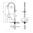 Load image into Gallery viewer, Black commercial-Style Pull-Out 2 Water Flow Kitchen Mixer close-up of the spray controls
